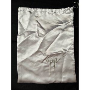 Giuseppe Zanotti Dust Bag Storage Drawstring SIlver 15.4" x 11.6"